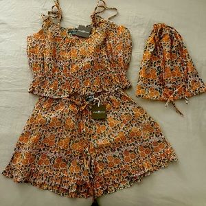 Matching Floral Tank/Short Set